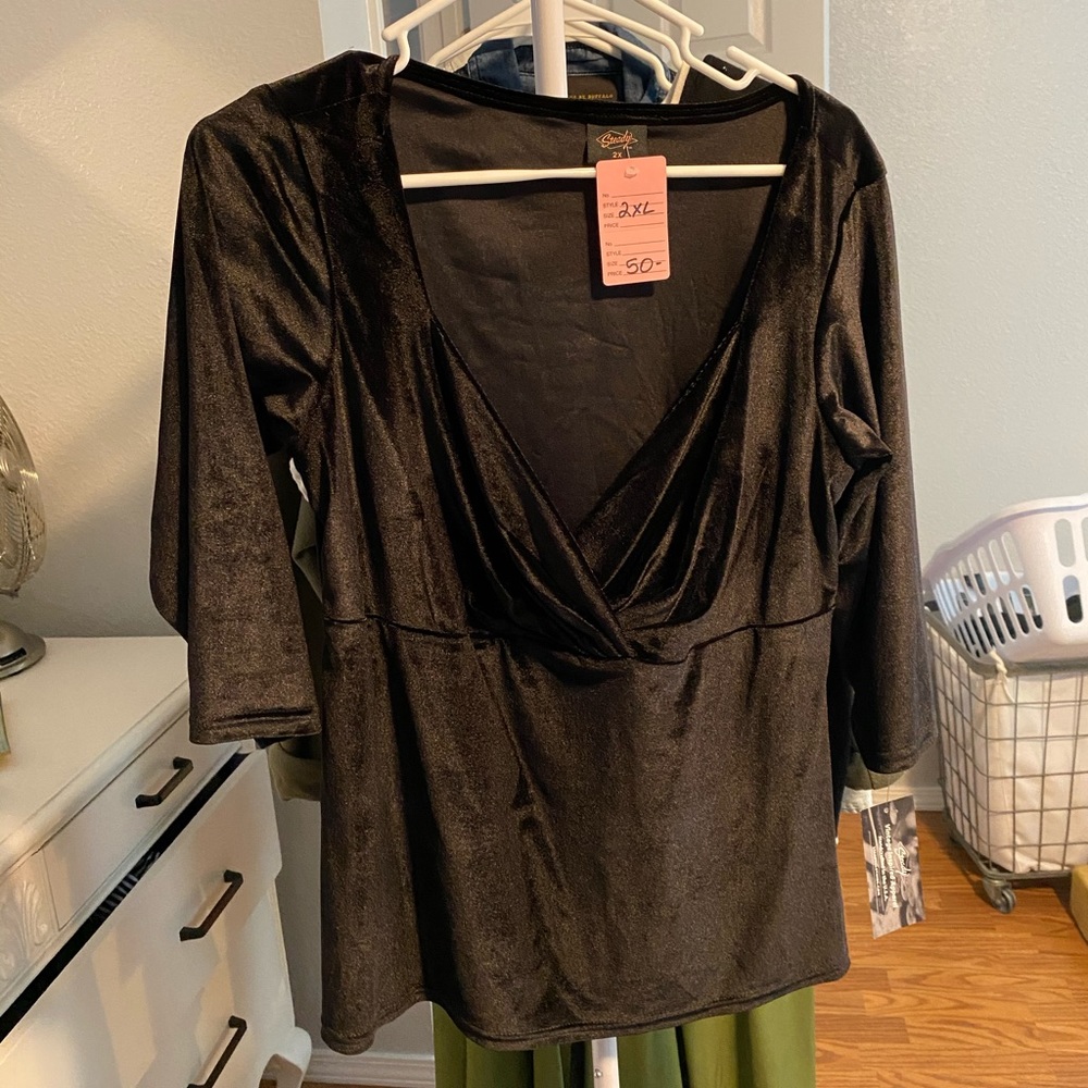 Steady clothing Velvet top